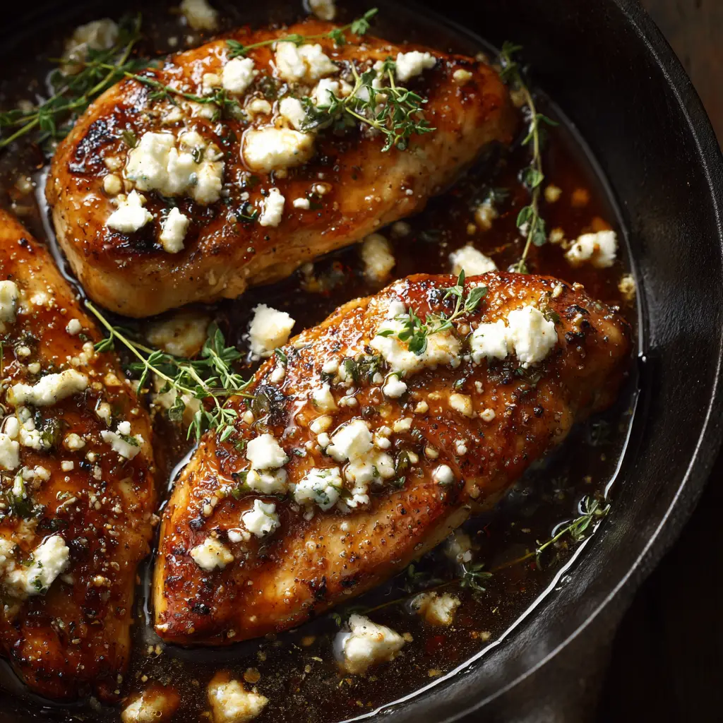 Golden-brown seared chicken cutlets resting on a plate before being added to the hot honey sauce.