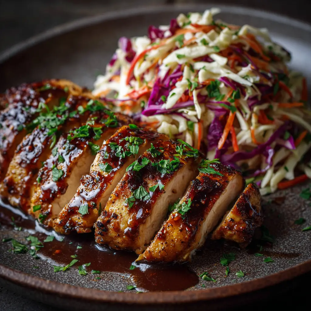 A spoonful of the creamy apple cider sauce with tender apples and onions, showing the rich texture of the sauce.