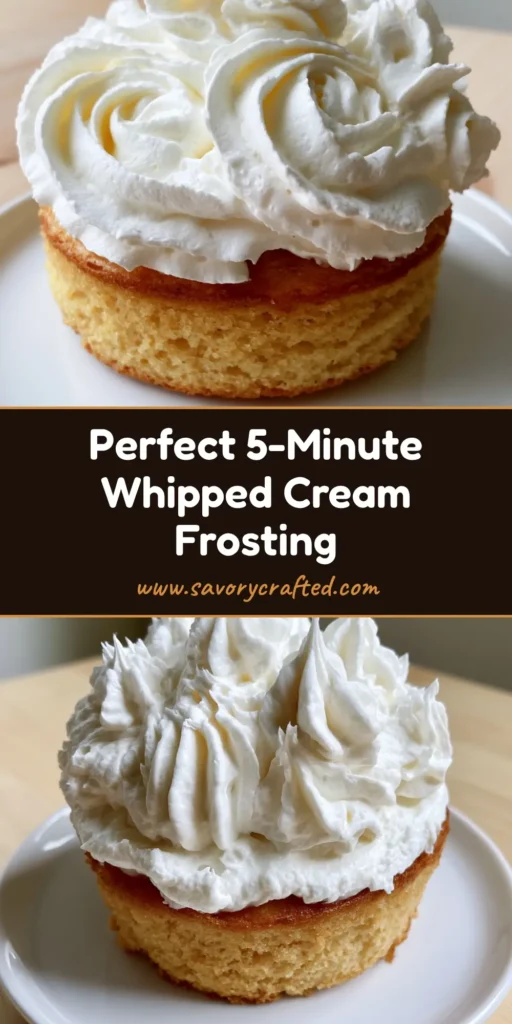 Whipped Cream Frosting: Mastering The Art of Stiff, Velvety Peaks 4 A close-up of Whipped Cream Frosting applied with a palette knife on a vanilla sponge cake, showing deep textured swirls and stiff peaks.