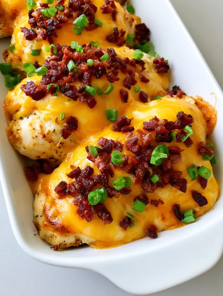 Crack Chicken Tenders with Melted Cheddar and Crispy Bacon 3 Several golden-brown baked Crack Chicken Tenders smothered in melted cheddar cheese and bacon bits in a ceramic dish.