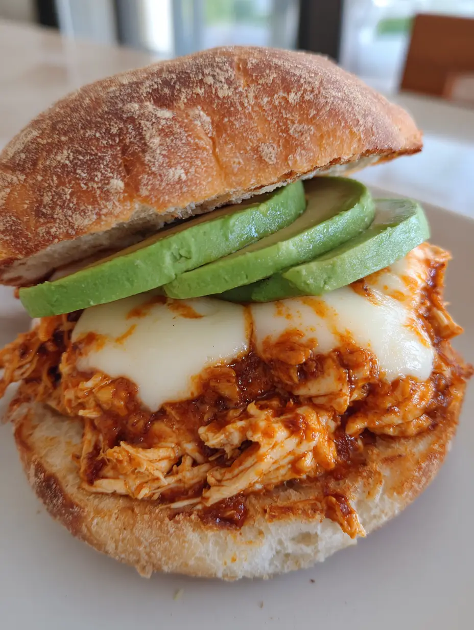Handheld photo of a Chipotle Chicken Torta showing the crusty bolillo crumb and matte refried beans.