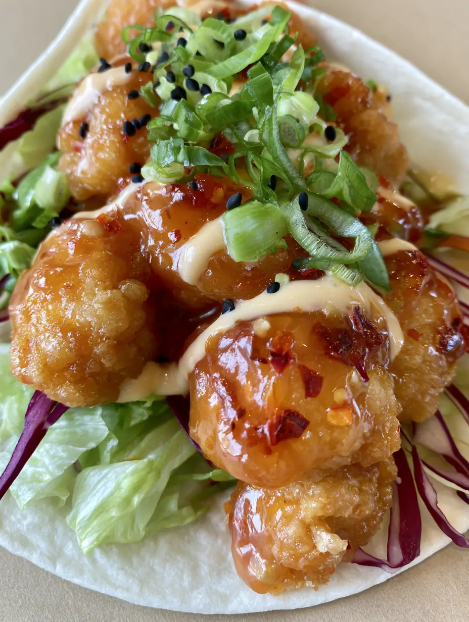 A handheld Sweet Chili Chicken Wrap showing the crispy breaded chicken and fresh shredded lettuce.
