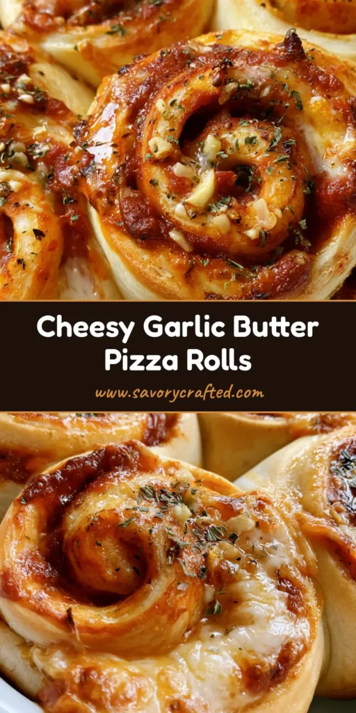 New York Pizza Rolls with Garlic Butter and Bubbly Mozzarella 4 A close-up shot of New York Pizza Rolls in a white baking dish featuring swirled dough, melted mozzarella, and glistening garlic butter.